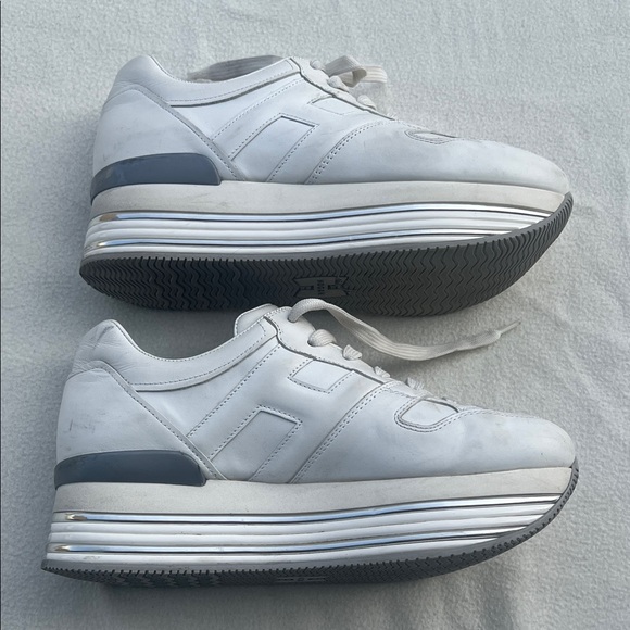 Leather Hogan Platform Sneakera - Picture 2 of 8